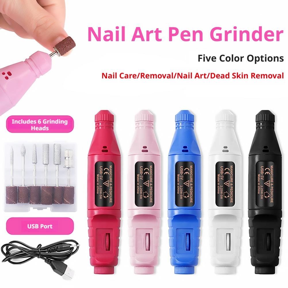 Nail Art Full Color - Lima Eléctrica Portátil para Uñas, Mini