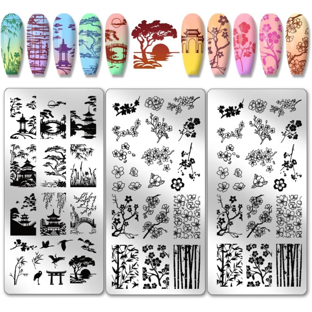 Nail Stamping Plate - Plantillas clásicas para decoración de uñas