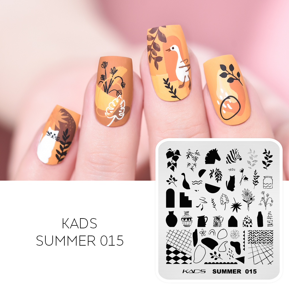 Nail Art Zebra - KADS Summer 015-placas para decoración de
