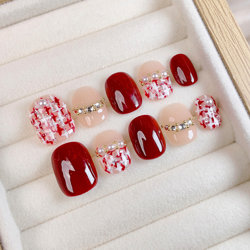 Nail Art Design - Kit de 10 Uñas Postizas Cortas