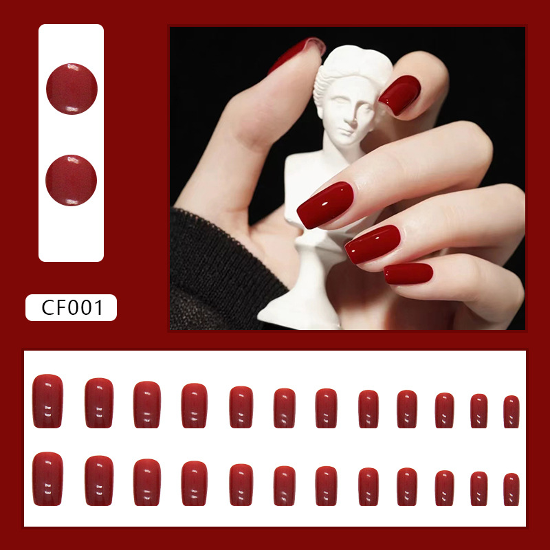 24 Uds. Uñas Postizas de Color - Nail Art Full Color reseña y precio