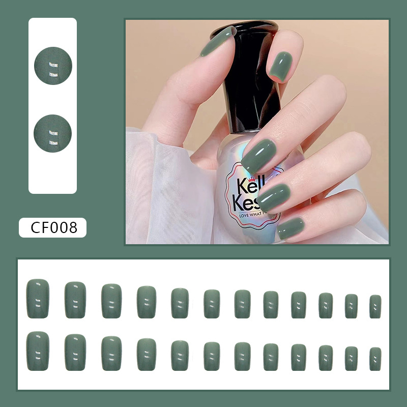 24 Uds. Uñas Postizas de Color - Nail Art Full Color reseña y precio