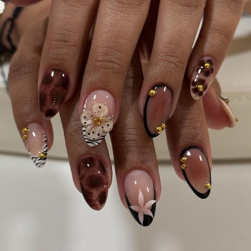 24 Uñas Postizas Francesas con - Nail Art Zebra reseña y precio