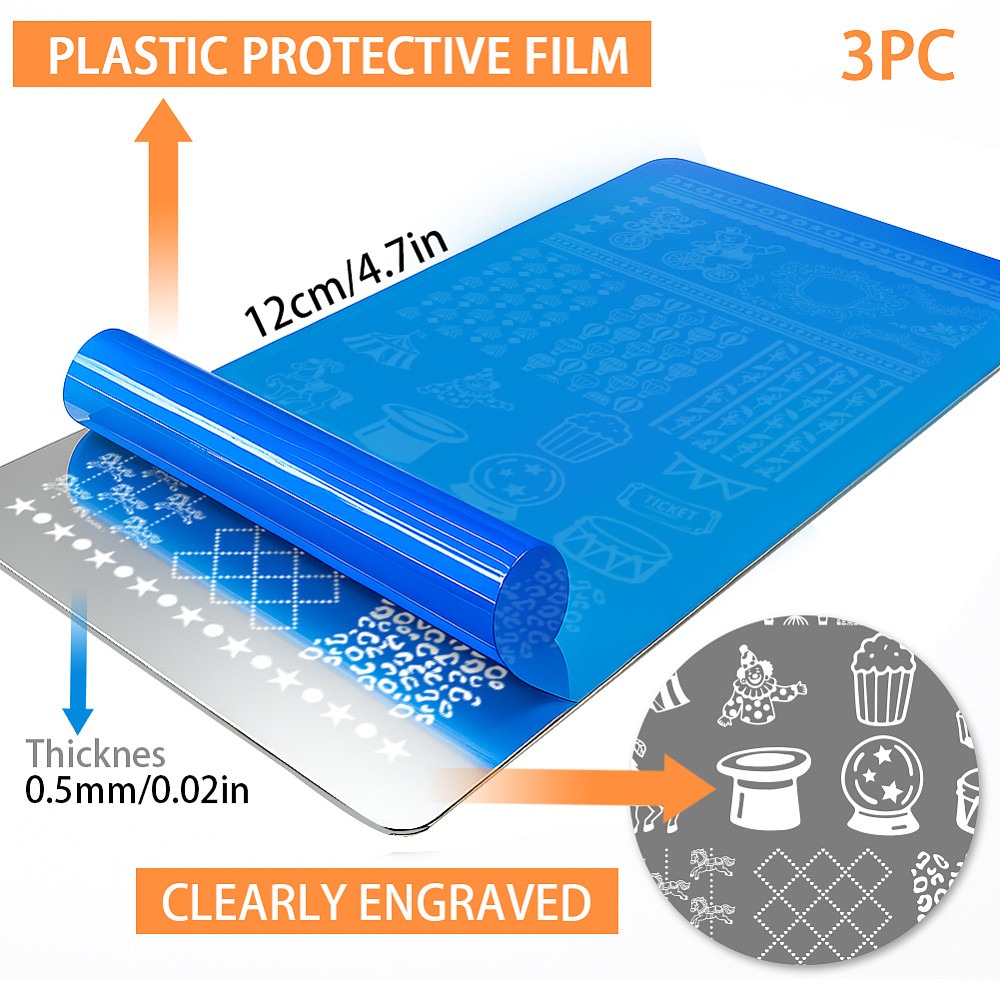 3 unidades de plantillas para  - Nail Stamping Plate reseña y precio
