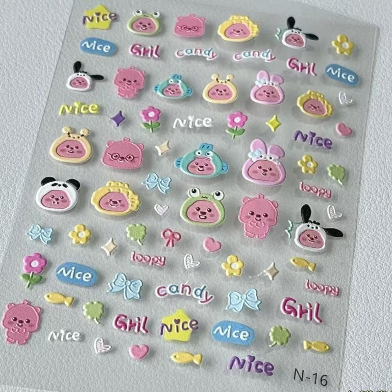 Adhesivo 3D en relieve Loopy,  - Nail Art Design reseña y precio