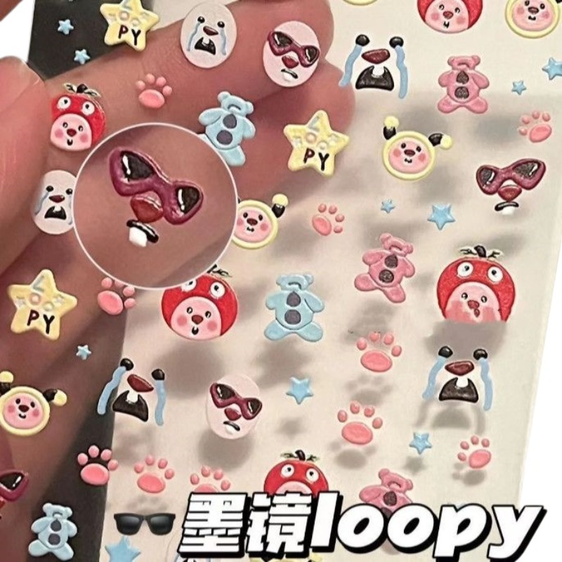 Adhesivo 3D en relieve Loopy,  - Nail Art Design reseña y precio