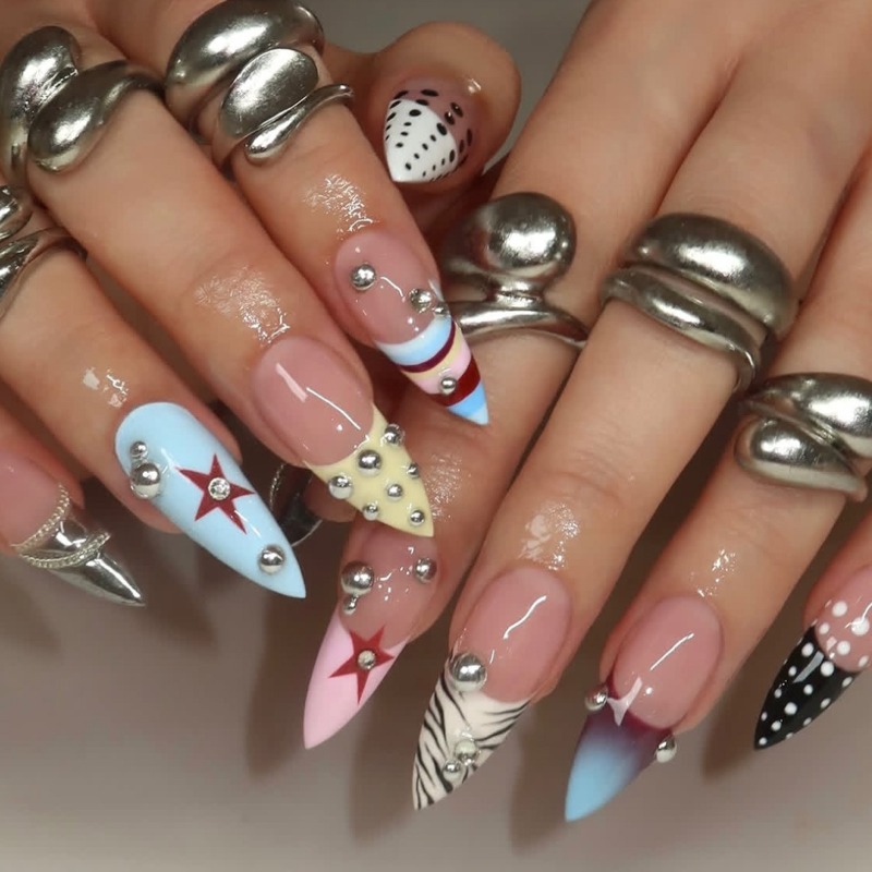 24 Uñas Postizas Largas Estilo - Nail Art Zebra reseña y precio