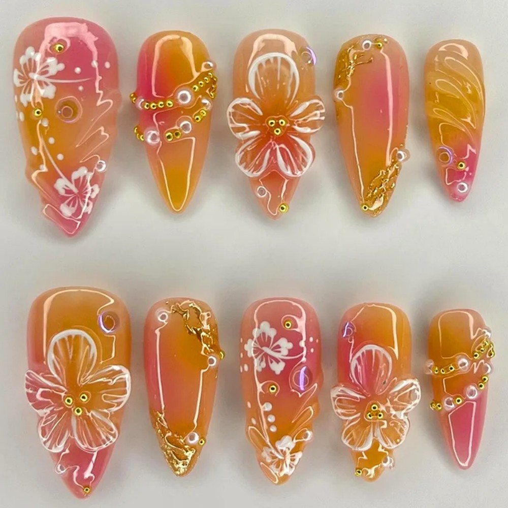 24 Uñas Postizas Almendradas e - Nail Art Aesthetic reseña y precio