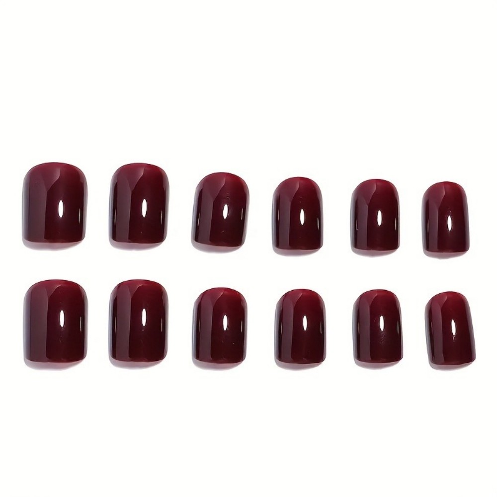 Juego de 24 Uñas Postizas Colo - Nail Art Red Wine Cat Eye reseña y precio