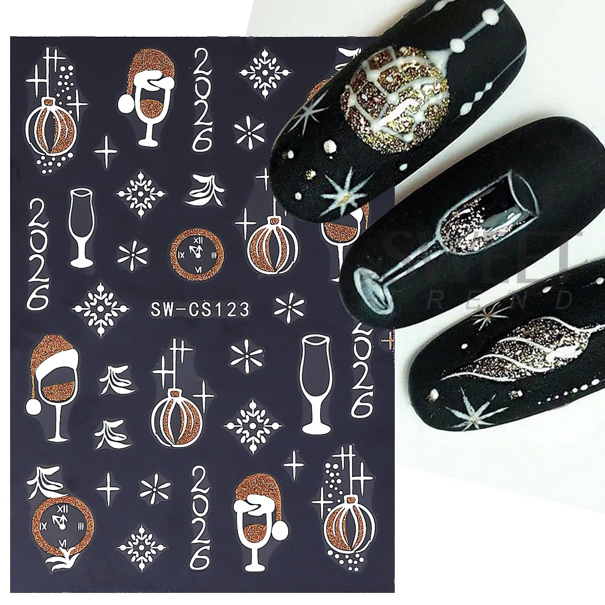 Reloj de Año Nuevo con purpuri - Nail Art Trend 2026 reseña y precio