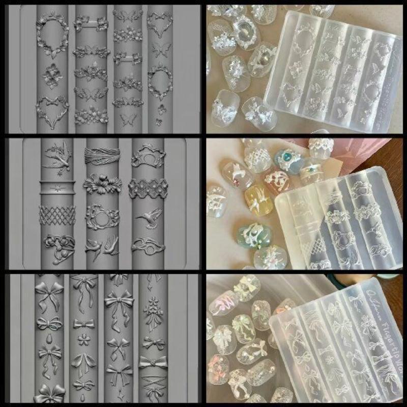 Molde de silicona 3D con forma - Nail Stamping Plate reseña y precio