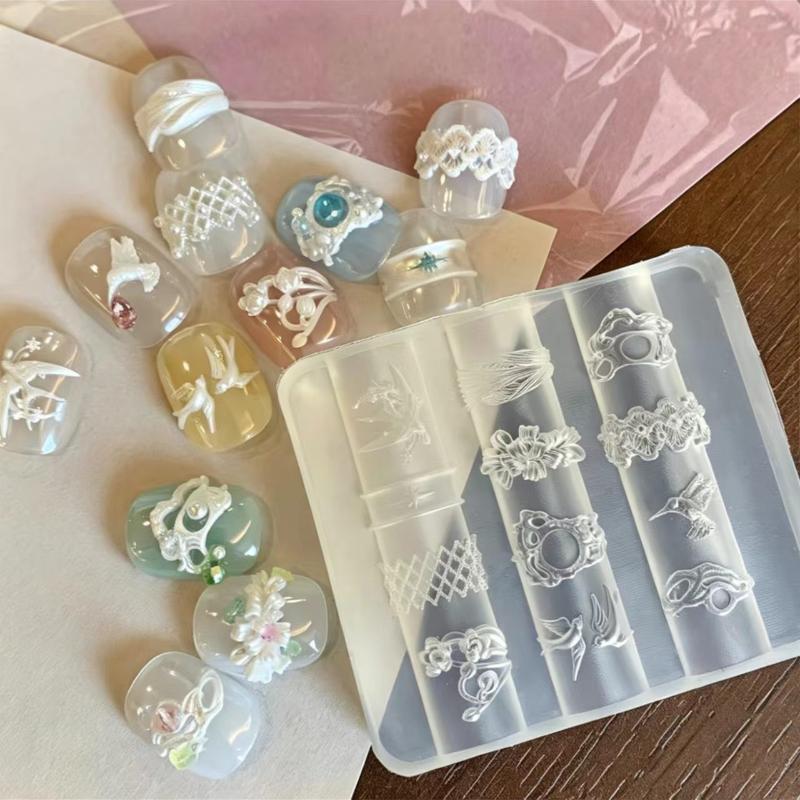 Molde de silicona 3D con forma - Nail Stamping Plate reseña y precio