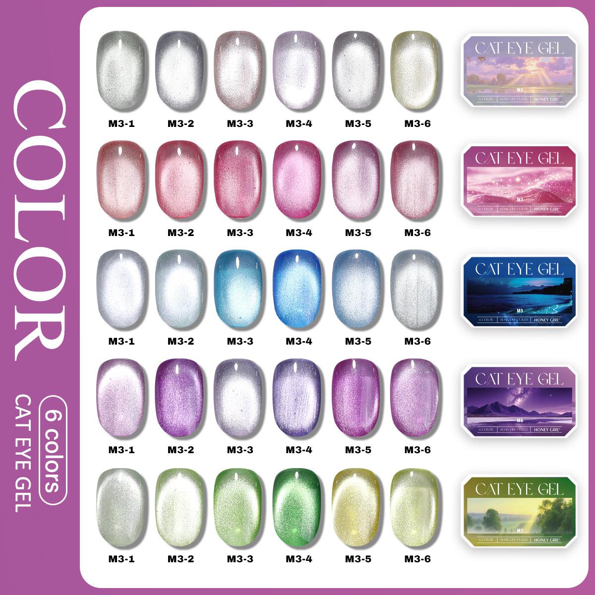 Paleta de 6 Esmaltes de Gel Oj - Nail Art Full Color reseña y precio