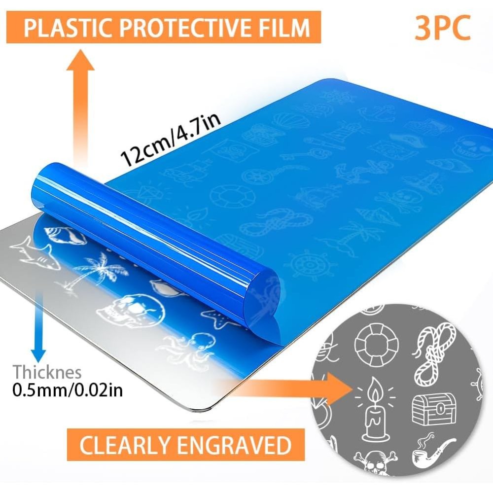 3 piezas de placas de estampad - Nail Stamping Plate reseña y precio
