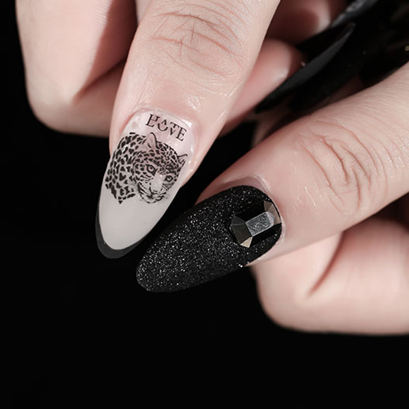 1 hoja de pegatinas de León y  - Nail Art Zebra reseña y precio