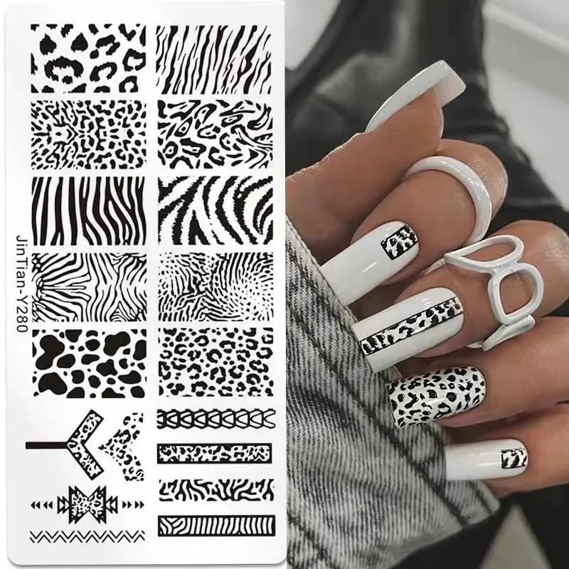 Placas de estampado de leopard - Nail Art Zebra reseña y precio