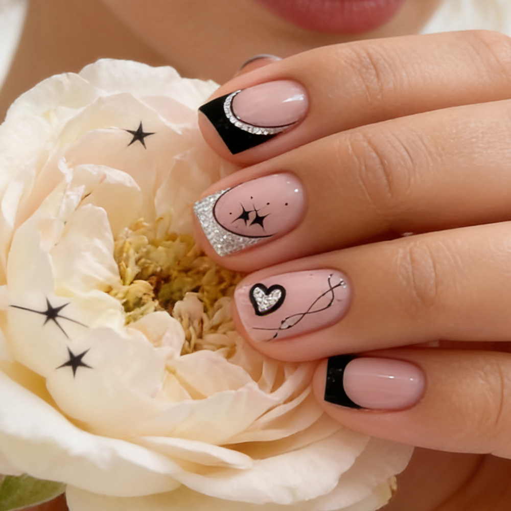 Uñas postizas cuadradas cortas - Nail Art Aesthetic reseña y precio