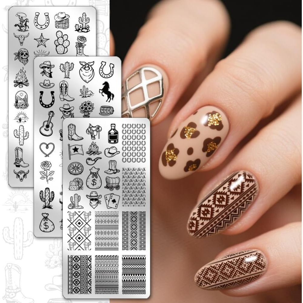 3 Placas de Estampado de Uñas  - Nail Stamping Plate reseña y precio
