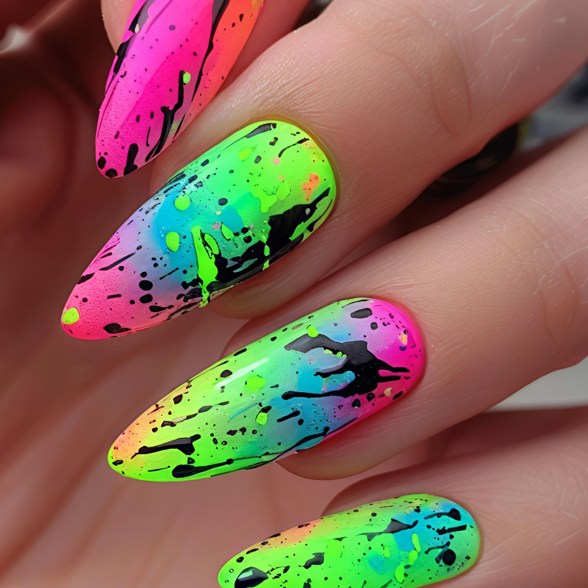 Uñas postizas medianas para mu - Nail Art Orange reseña y precio