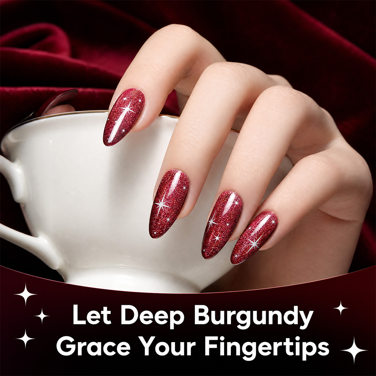 Set de 7 esmaltes de uñas en g - Nail Art Red Wine Cat Eye reseña y precio