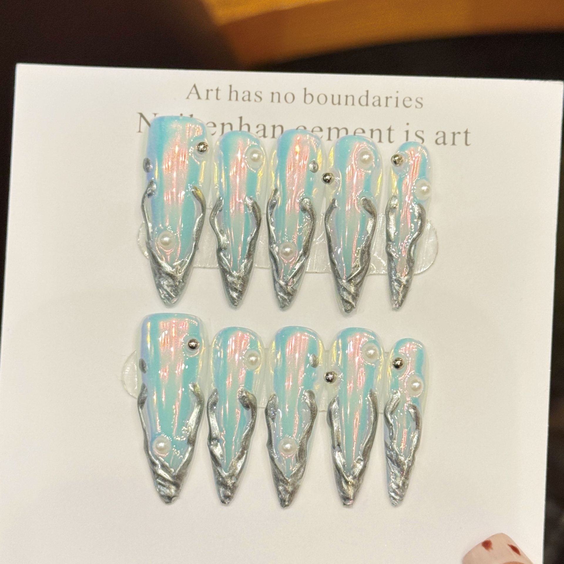10 Uds. De uñas postizas de ag - Nail Art Aesthetic reseña y precio