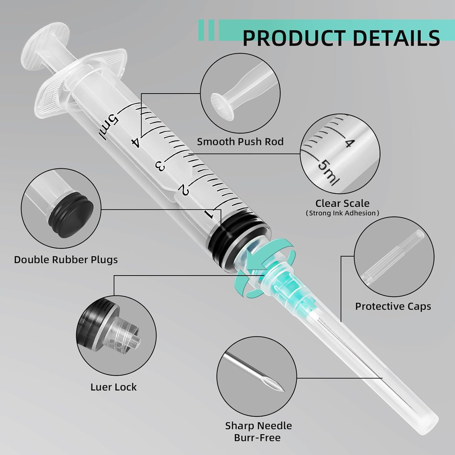 Jeringa Luer Lock de 5 ml, ade - Nail Art Design reseña y precio