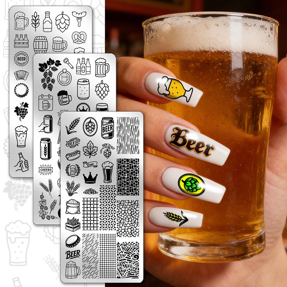 3 placas para estampar diseños - Nail Stamping Plate reseña y precio