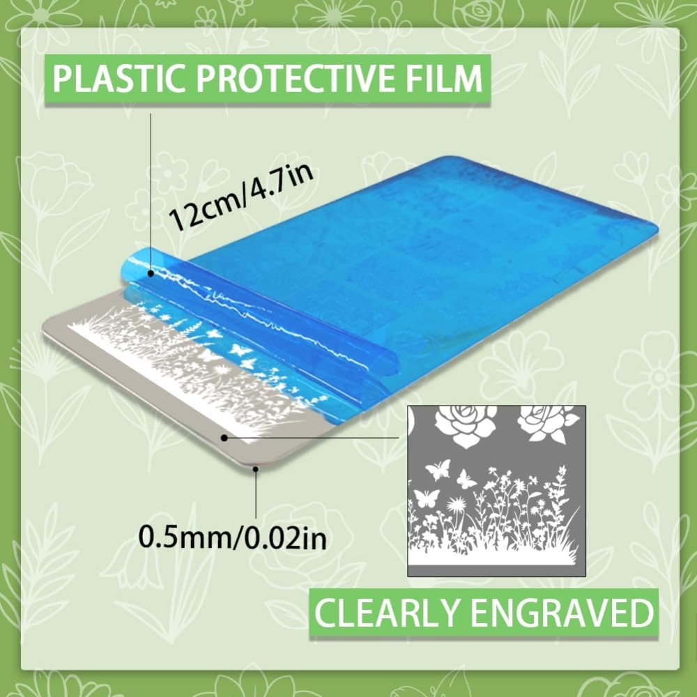 Placas de estampado de hojas y - Nail Stamping Plate reseña y precio