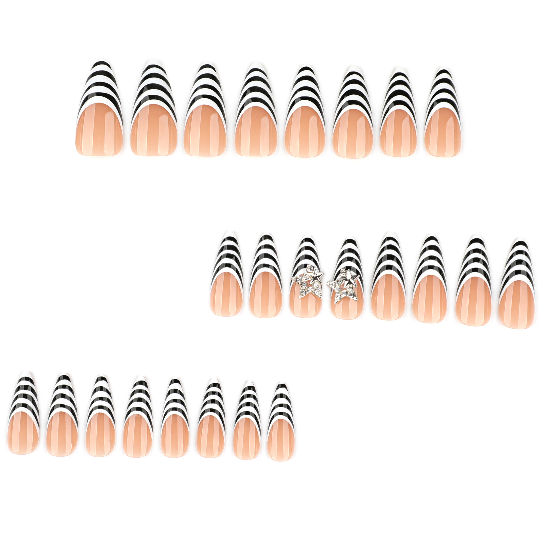 24 Uds. De uñas postizas a ray - Nail Art Zebra reseña y precio