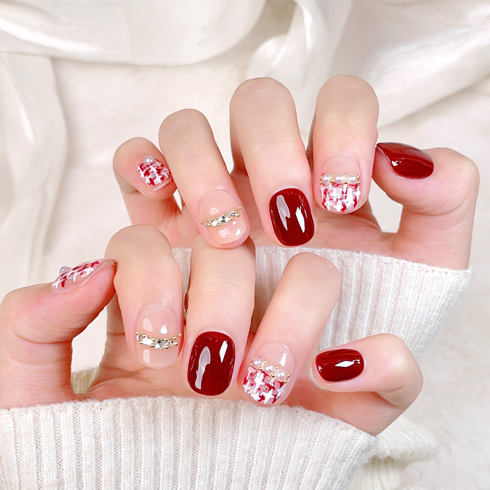 Kit de 10 Uñas Postizas Cortas - Nail Art Design reseña y precio