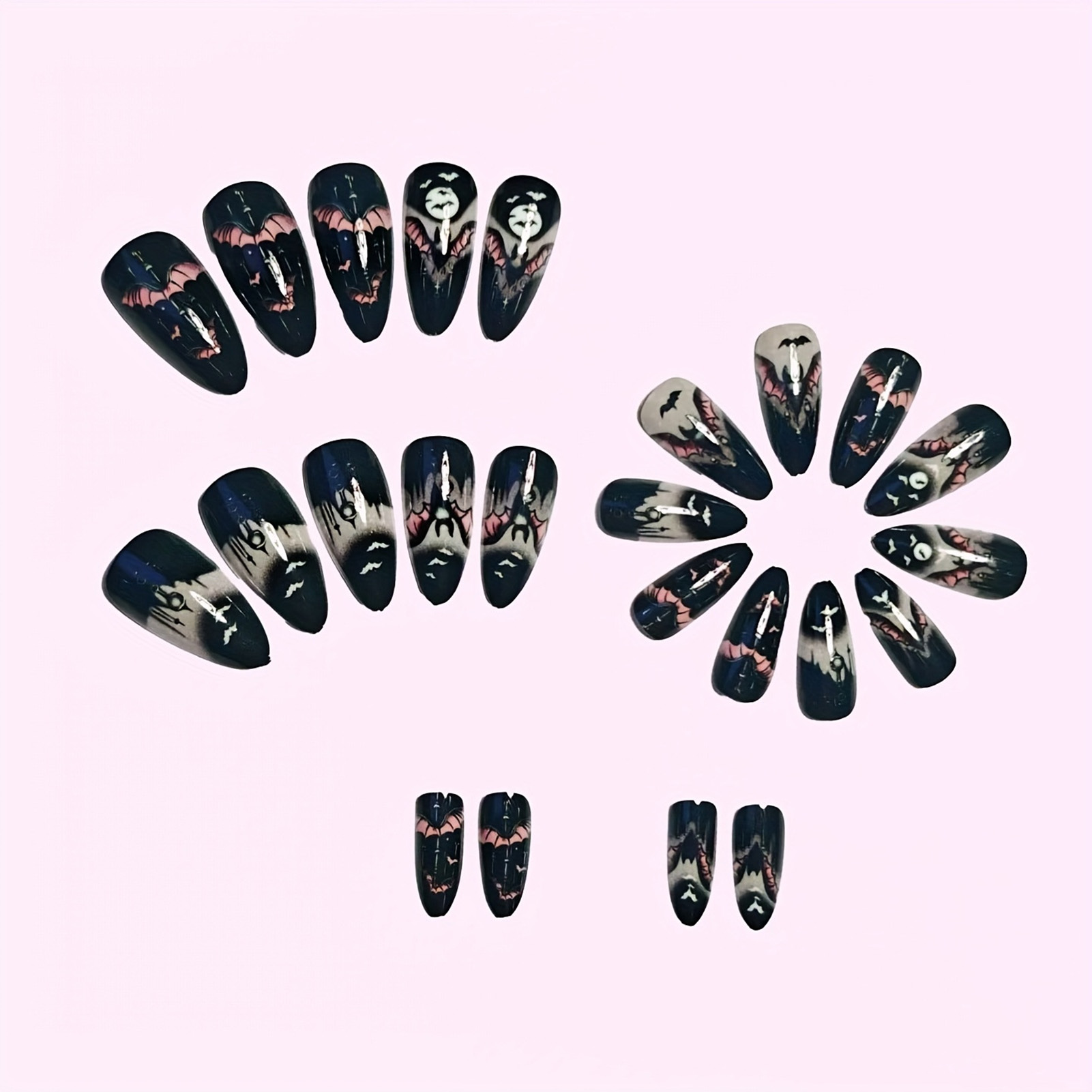 24 Uñas Postizas de Halloween, - Nail Art Aesthetic reseña y precio