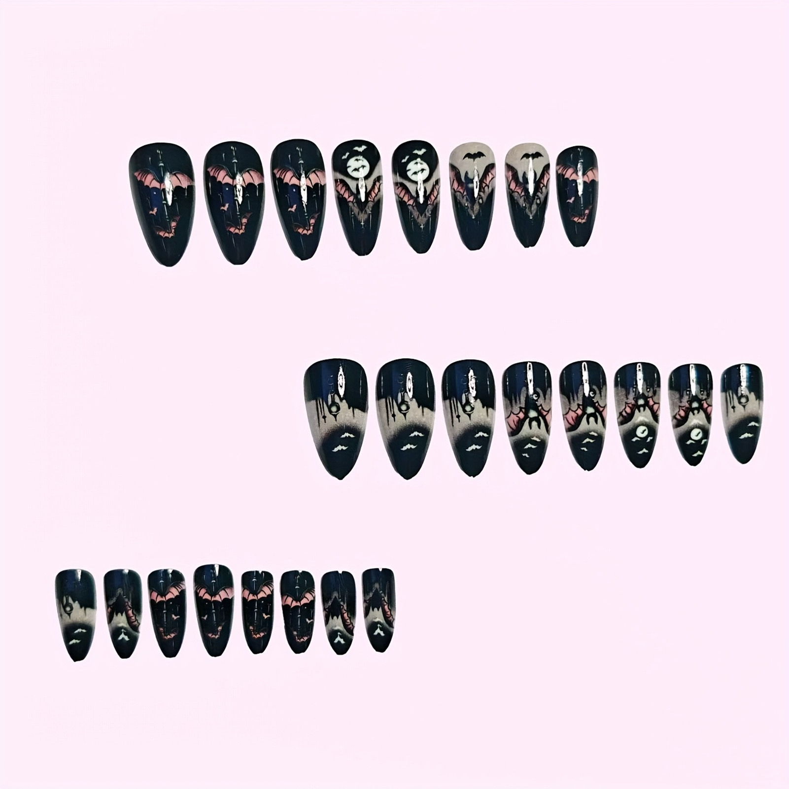 24 Uñas Postizas de Halloween, - Nail Art Aesthetic reseña y precio