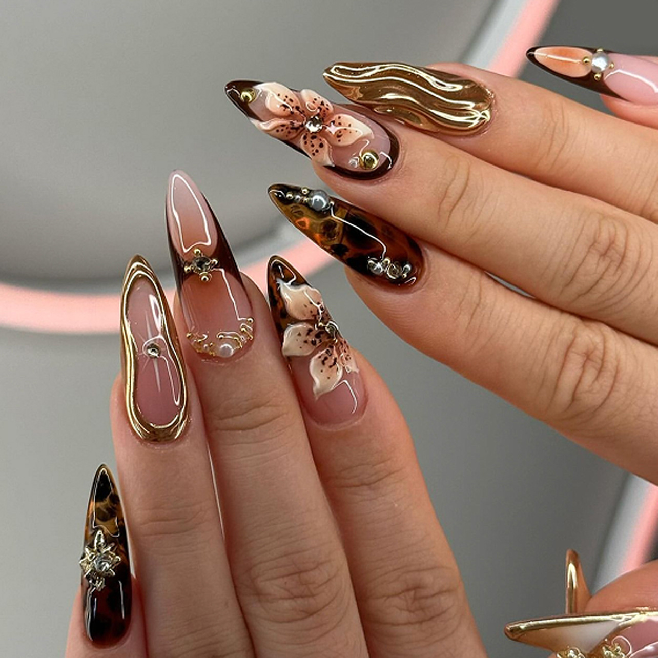 Uñas Postizas de Lujo Maillard - Nail Art Aesthetic reseña y precio
